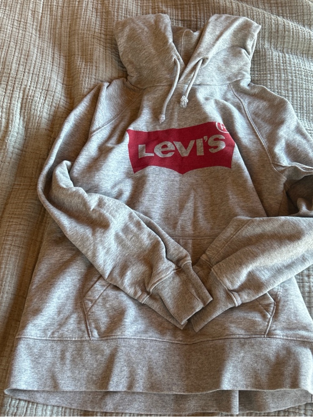 Levi's unisex Grey Hoodie with Red Logo
